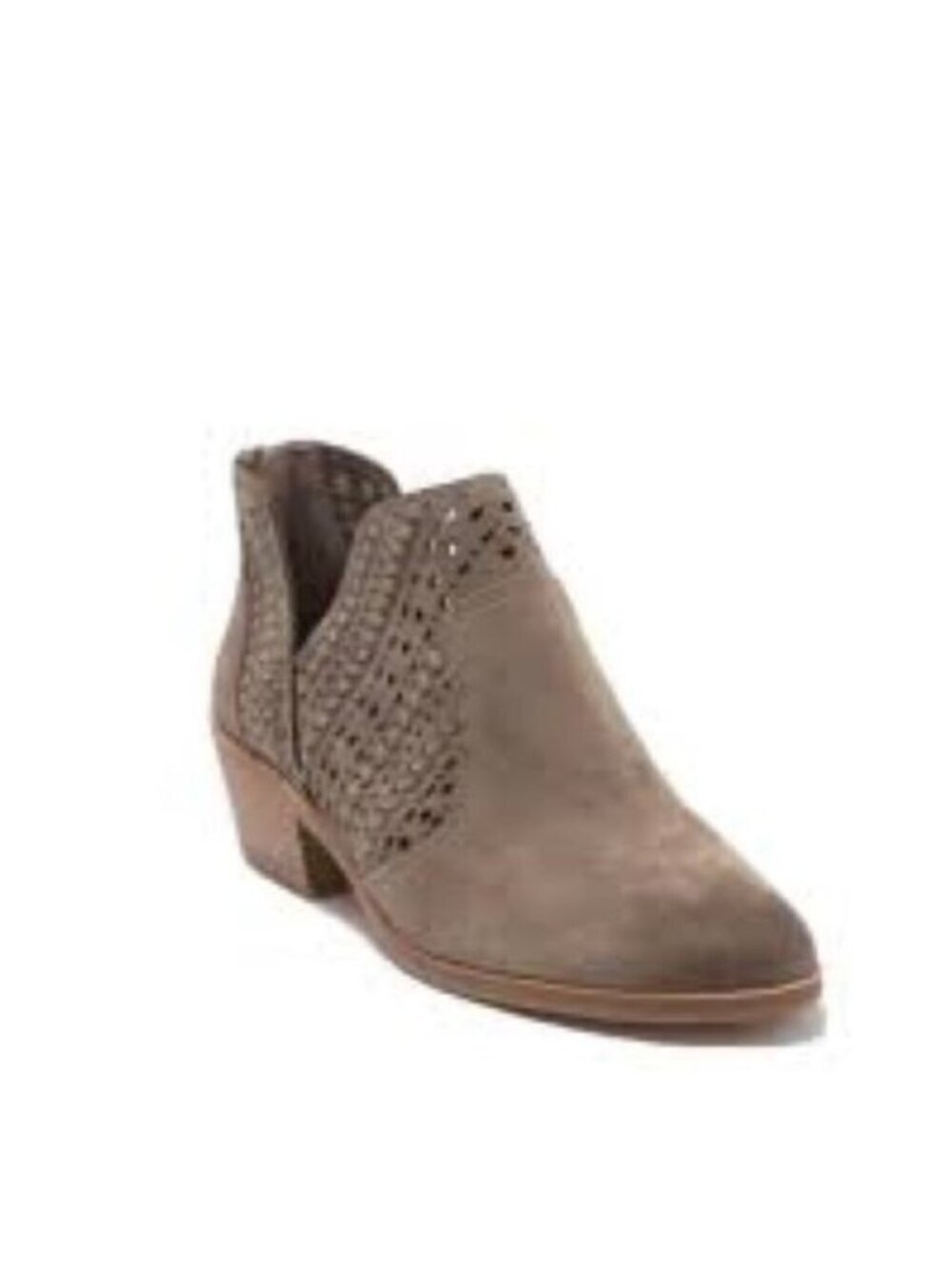 Vince Camuto Prasata Womens Tan Ankle Boots 6.5 Laser Cut Foxy Verona Boho MINT